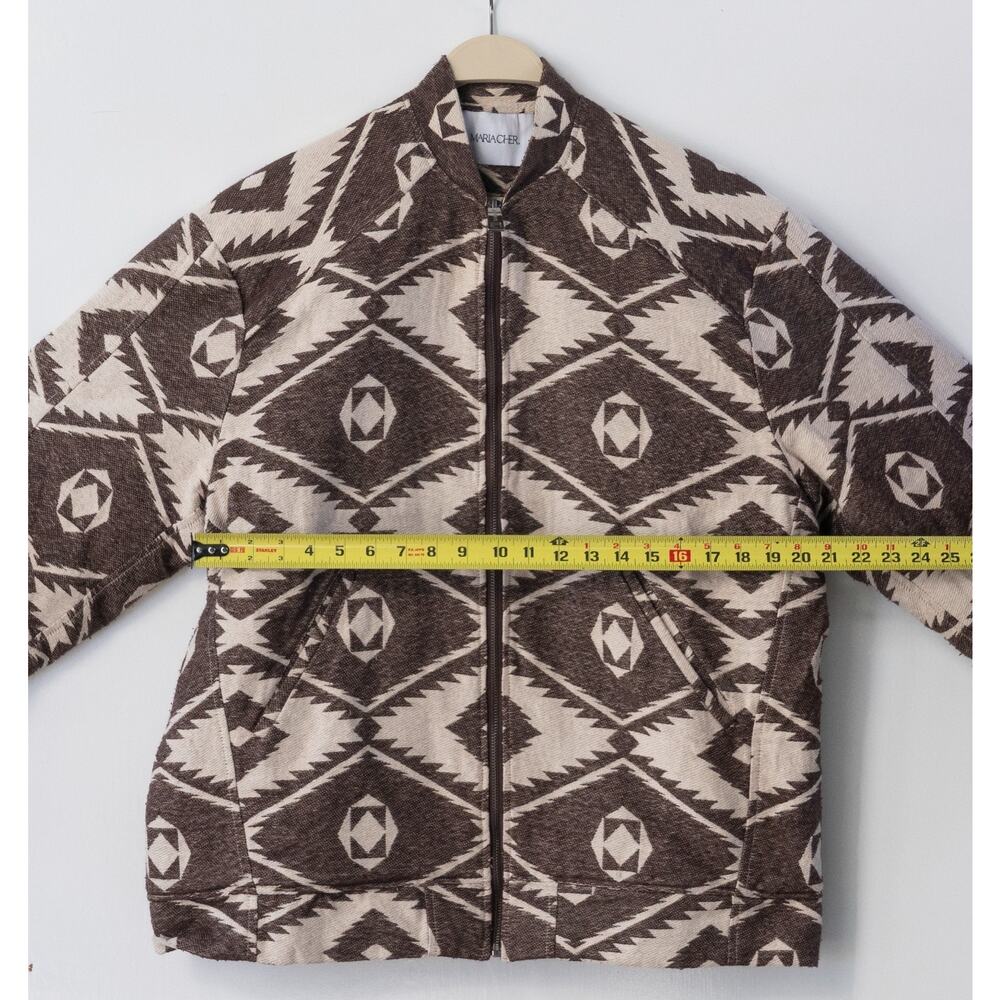 MariaCher Maria Cher. Aztec Quilted Lined‎ Jacket Size Medium - Picture 2 of 9
